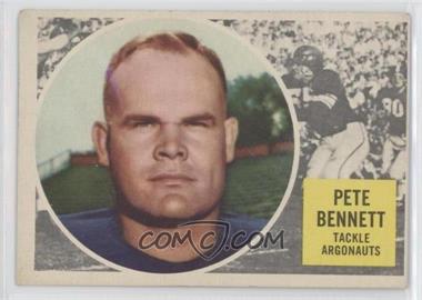 1960 Topps CFL - [Base] #69 - Pete Bennett [Good to VG‑EX]