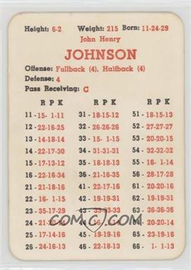 1961 APBA Football 1960 Season - [Base] #_JOHJ - John Henry Johnson