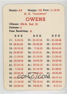 1961 APBA Football 1960 Season - [Base] #_RCOW - R.C. Owens