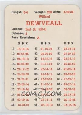 1961 APBA Football 1960 Season - [Base] #_WIDE - Willard Dewveall