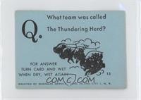 What team was called the Thundering Herd?