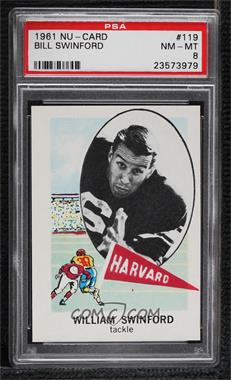 1961 Nu-Cards Football Stars - [Base] #119 - Bill Swinford [PSA 8 NM‑MT]