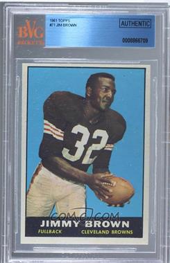 1961 Topps - [Base] #71 - Jim Brown [BVG Authentic]