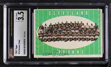 1961 Topps - [Base] #76 - Cleveland Browns Team [CSG 3.5 Very Good+]