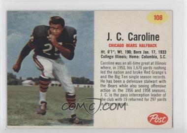 1962 Post - [Base] #108 - J.C. Caroline