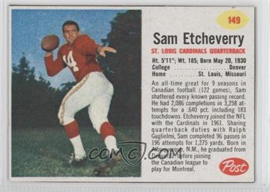 1962 Post - [Base] #149 - Sam Etcheverry