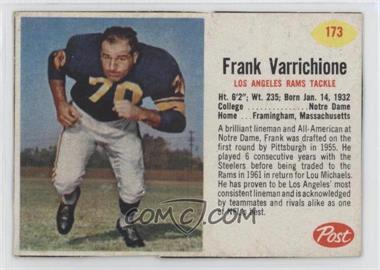 1962 Post - [Base] #173 - Frank Varrichione