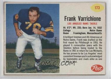 1962 Post - [Base] #173 - Frank Varrichione