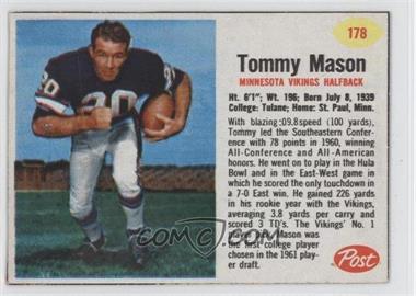 1962 Post - [Base] #178 - Tommy Mason