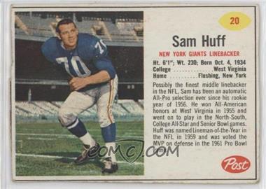 1962 Post - [Base] #20 - Sam Huff