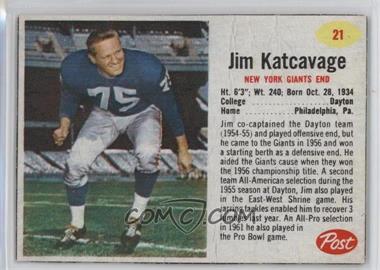 1962 Post - [Base] #21 - Jim Katcavage [COMC RCR Poor]