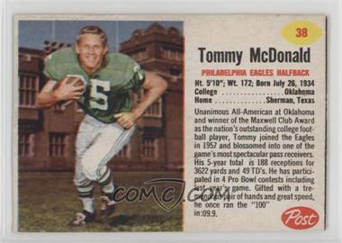 1962 Post - [Base] #38 - Tommy McDonald [Authentic]