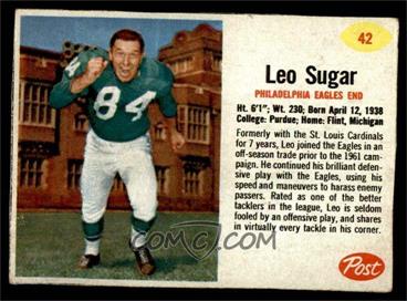 1962 Post - [Base] #42 - Leo Sugar [VG]