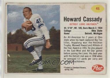 1962 Post - [Base] #46 - Howard Cassady