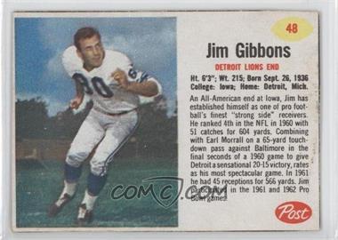 1962 Post - [Base] #48 - Jim Gibbons