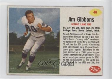 1962 Post - [Base] #48 - Jim Gibbons