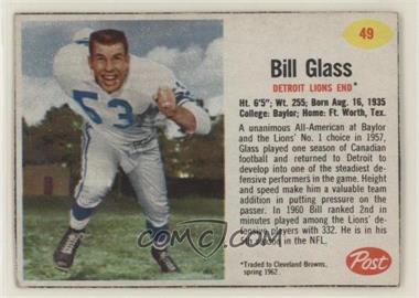 1962 Post - [Base] #49 - Bill Glass