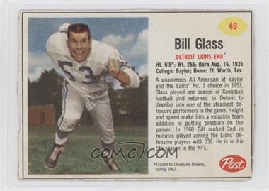 1962 Post - [Base] #49 - Bill Glass