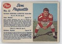 Don Paquette (hand-cut) [Good to VG‑EX]
