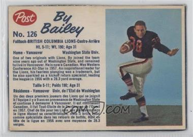 1962 Post Cereal CFL - [Base] #126.2 - By Bailey (Hand-cut) [Poor to Fair]