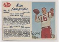 Ron Lancaster [Poor to Fair]
