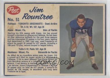 1962 Post Cereal CFL - [Base] #51 - Jim Rountree [Good to VG‑EX]