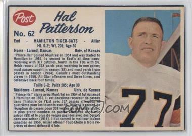 1962 Post Cereal CFL - [Base] #62.2 - Hal Patterson [Good to VG‑EX]