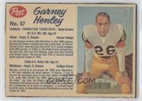 Garney Henley (hand-cut) [Good to VG‑EX]