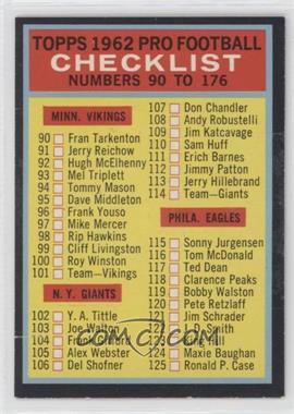 1962 Topps - [Base] #176 - Checklist