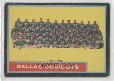 1962 Topps - [Base] #49 - Dallas Cowboys Team [Good to VG‑EX]