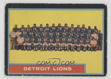 1962 Topps - [Base] #62 - Detroit Lions Team [Good to VG‑EX]