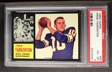 1962 Topps - [Base] #90 - Fran Tarkenton [PSA 6 EX‑MT]