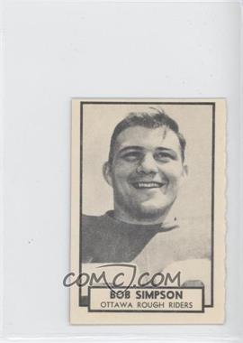 1962 Topps CFL - [Base] #108 - Bob Simpson