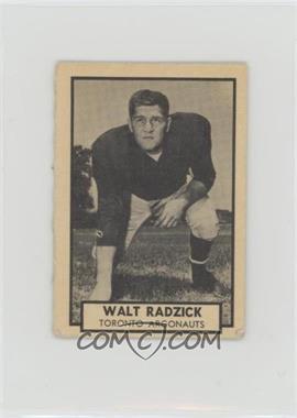 1962 Topps CFL - [Base] #142 - Walt Radzick [Good to VG‑EX]