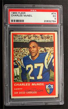 1963 Fleer - [Base] #74 - Charles McNeil [PSA 5 EX]