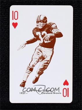 1963 Stancraft Playing Cards - [Base] - Green Back #10H - Jim Brown