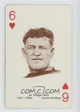 1963 Stancraft Playing Cards - [Base] - Green Back #6H - Jim Thorpe