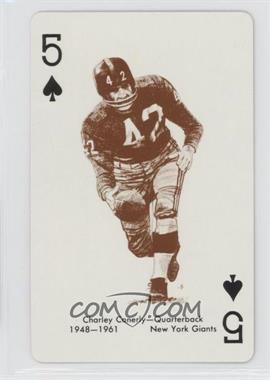 1963 Stancraft Playing Cards - [Base] - Red Back #5S - Charlie Conerly