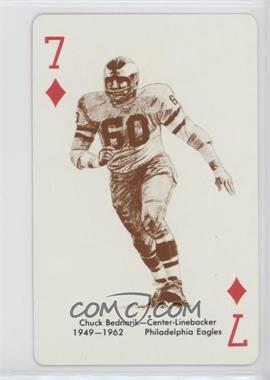 1963 Stancraft Playing Cards - [Base] - Red Back #7D - Chuck Bednarik