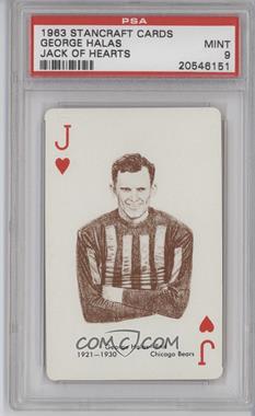 1963 Stancraft Playing Cards - [Base] - Red Back #JH - George Halas [PSA 9 MINT]