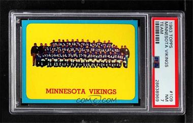 1963 Topps - [Base] #109 - Minnesota Vikings [PSA 7 NM]