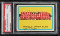 BC Lions (Vancouver Lions) (CFL) Team [PSA 9 MINT]
