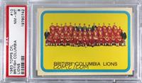 BC Lions (Vancouver Lions) (CFL) Team [PSA 8 NM‑MT]