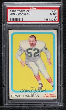 1963 Topps CFL - [Base] #12 - Ernie Danjean [PSA 9 MINT]