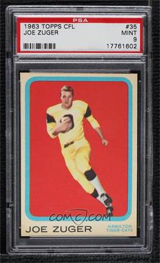 1963 Topps CFL - [Base] #35 - Joe Zuger [PSA 9 MINT]