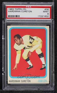 1963 Topps CFL - [Base] #36 - Hardiman Cureton [PSA 9 MINT]