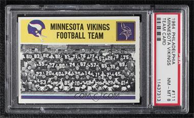 1964 Philadelphia - [Base] #111 - Minnesota Vikings Team [PSA 8 NM‑MT]