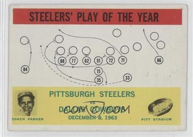 1964 Philadelphia - [Base] #154 - Steelers' Play of the Year [Good to VG‑EX]