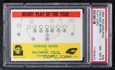 1964 Philadelphia - [Base] #28 - Bears' Play of the Year [PSA 8 NM‑MT]