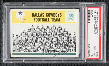 1964 Philadelphia - [Base] #55 - Dallas Cowboys Team [PSA 8 NM‑MT]